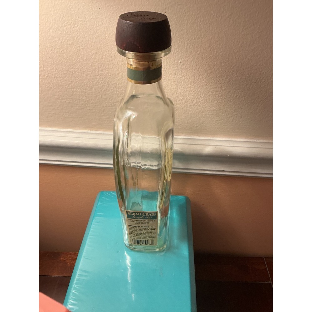 Elijah Craig Straight Rye Whiskey Empty unwashed Bottle 750ml with Cork 1789 - Picture 2 of 4
